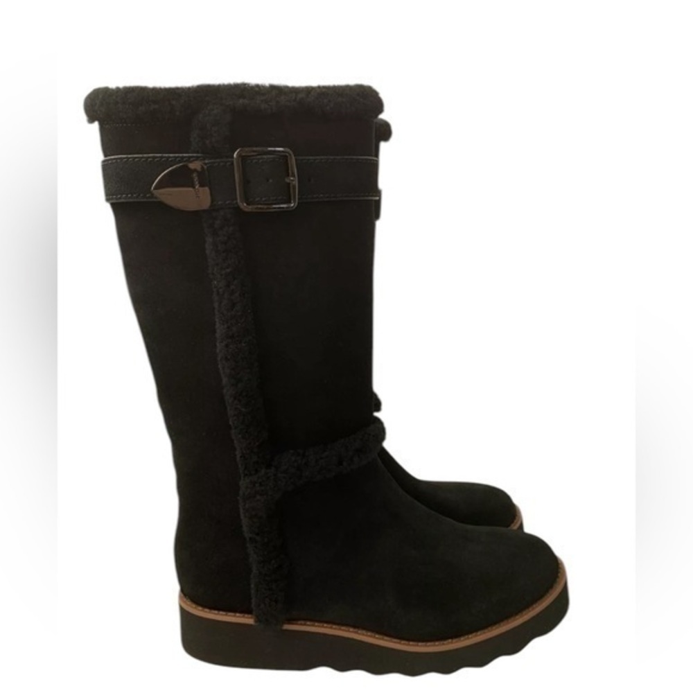 Coach Belmont Suede Womens Boots Black 7.5 B